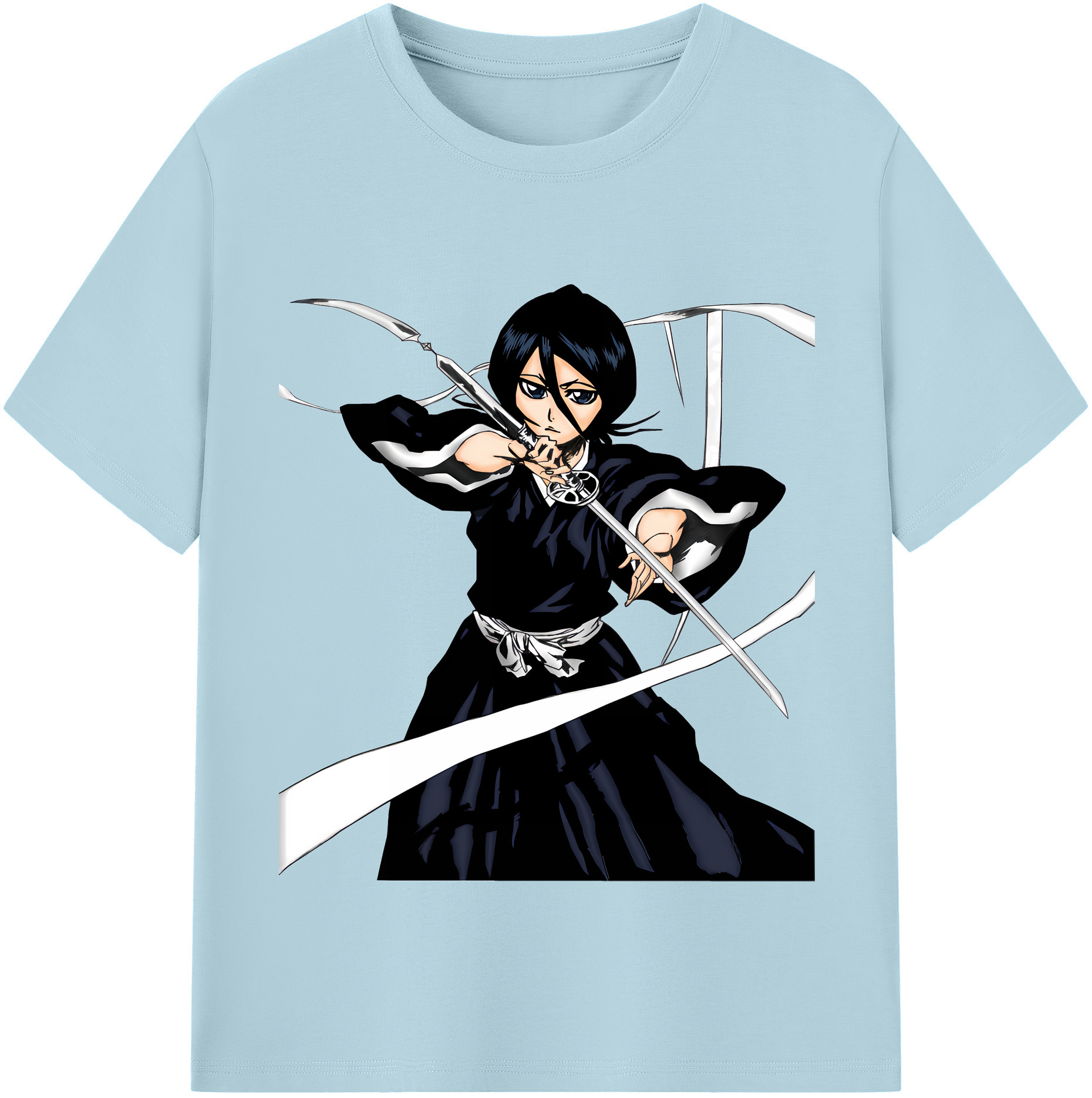 （画像用） ブリーチ 朽木ルキア BLEACH Kuchiki Rukia 綿100％半袖Tシャツ（フロントプリント）